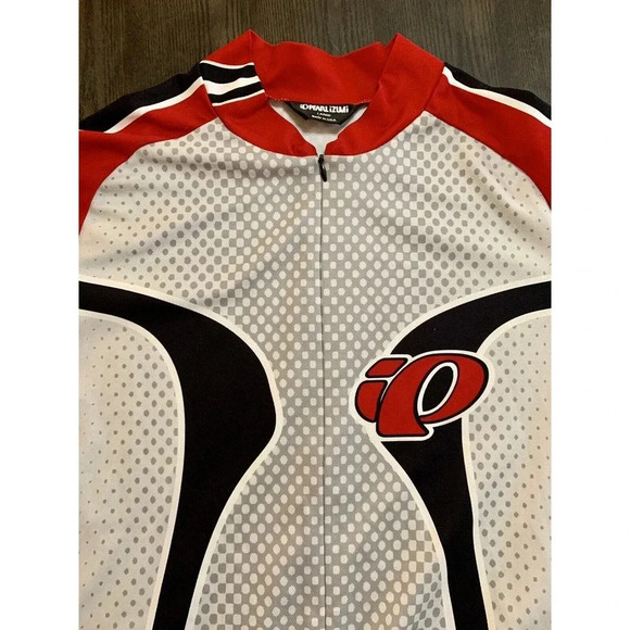 Pearl iZumi Cycling Jersey 3/4 Zip Red & Black Size Large L Made In USA - Picture 3 of 12
